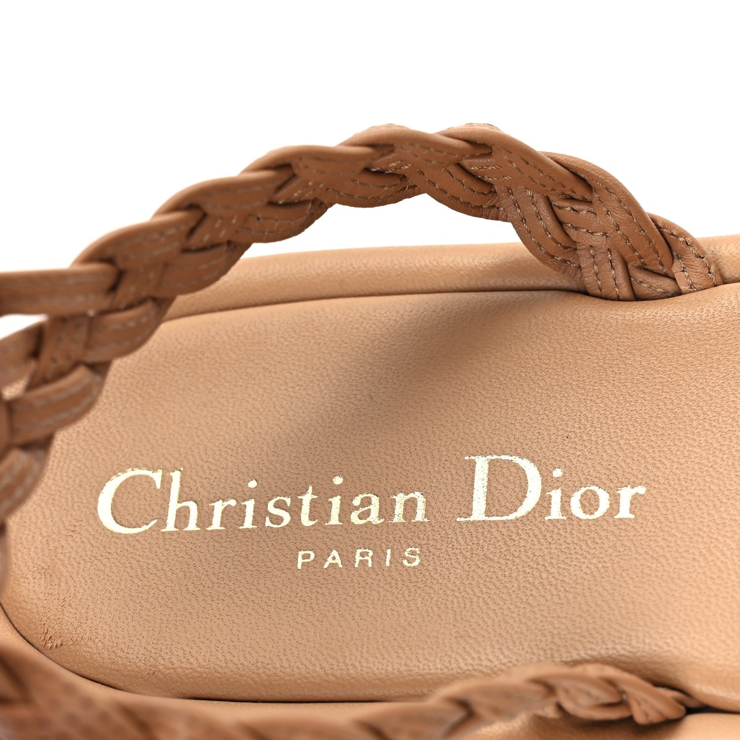 Christian Dior Calfskin Egee Sandals 37 Brown 8 of 8