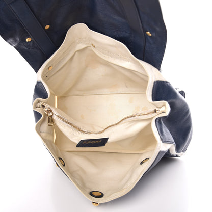 Saint Laurent Calfskin Canvas Medium Muse Two Blue 5 of 14