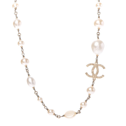 Chanel Pearl Precious Symbols CC Short Necklace Gold 1 of 5