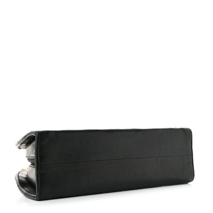 Chanel Lambskin Quilted Small Half Moon Clutch Black 4 of 14