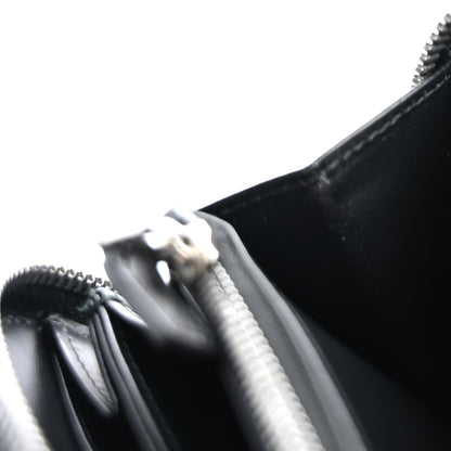 Prada Saffiano Embossed Zip Around Wallet Black 7 of 13