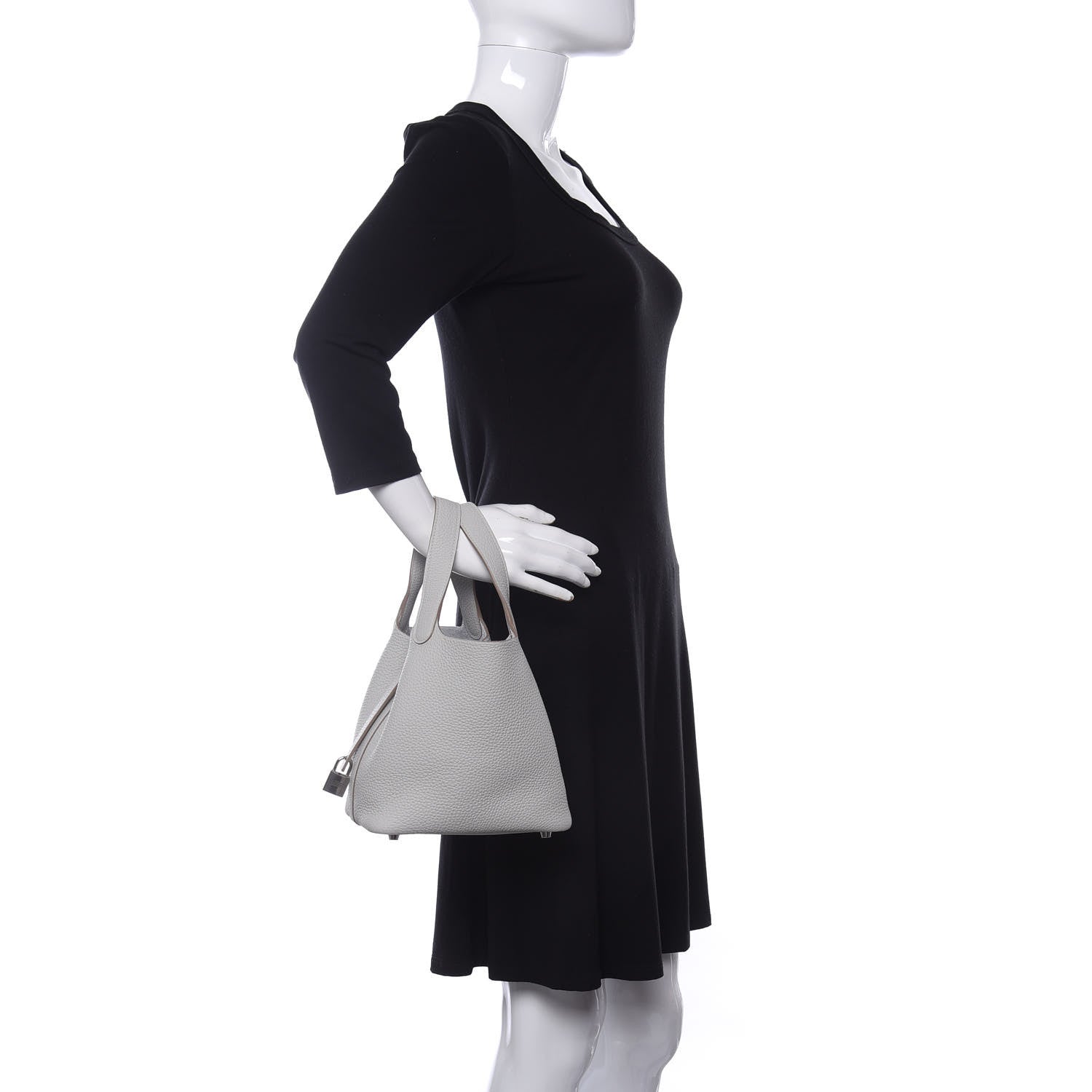 Hermes Taurillon Clemence Picotin Lock 18 PM Gris Perle 2 of 10