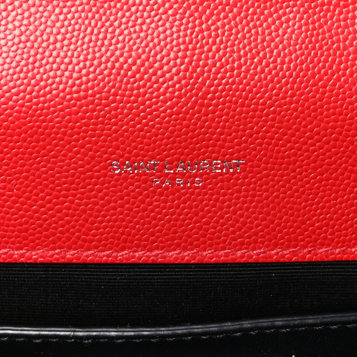 Saint Laurent Grain De Poudre Textured Mixed Matelasse Triquilt Medium Monogram Satchel New Red 5 of 8