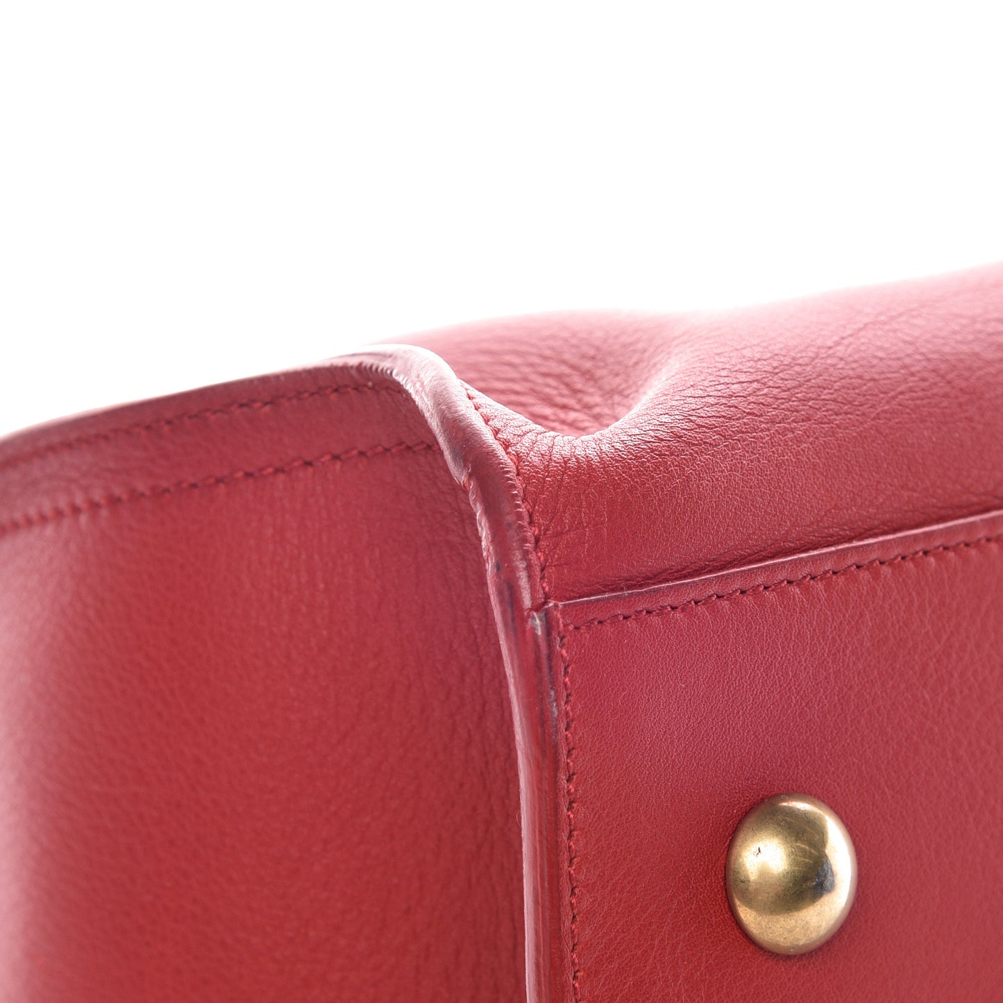 Calfskin Small Classic Y Cabas Red