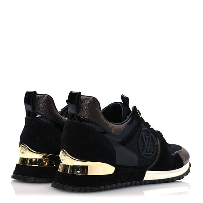 Louis Vuitton Suede Monogram Run Away Sneakers 36.5 Black 5 of 7