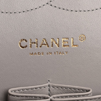 Chanel Caviar Quilted Jumbo Double Flap Grey 6 of 14