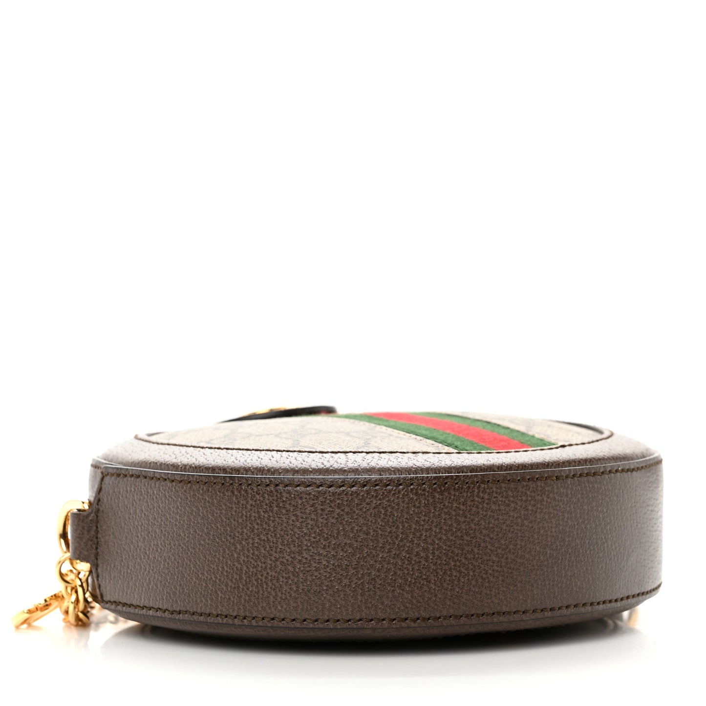 GG Supreme Monogram Web Mini Ophidia Round Shoulder Bag Brown