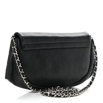 Chanel Caviar Half Moon Wallet On Chain WOC Black 3 of 12