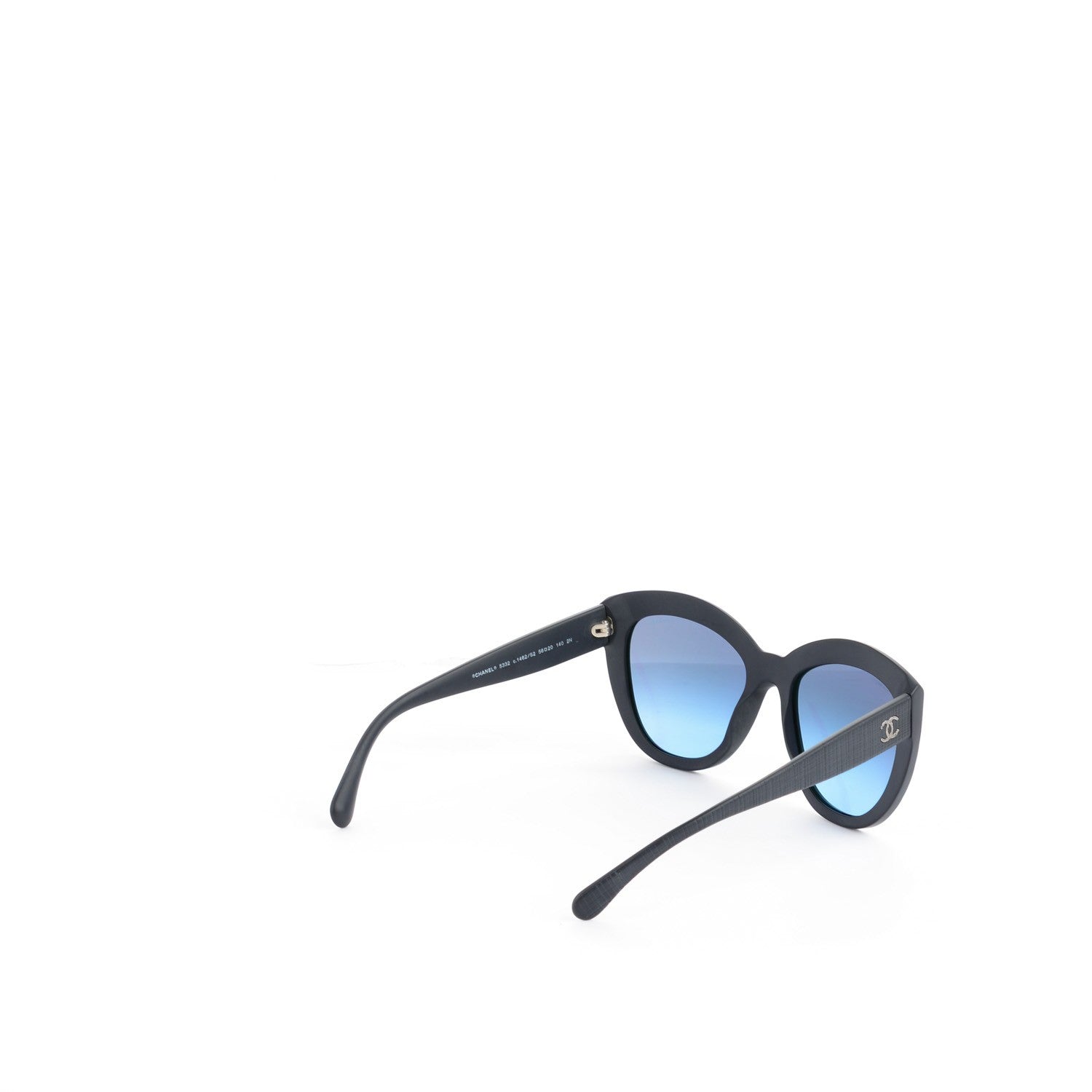 Chanel Tweed Effect CC Polarized Butterfly Signature Sunglasses 5332 Black 3 of 6