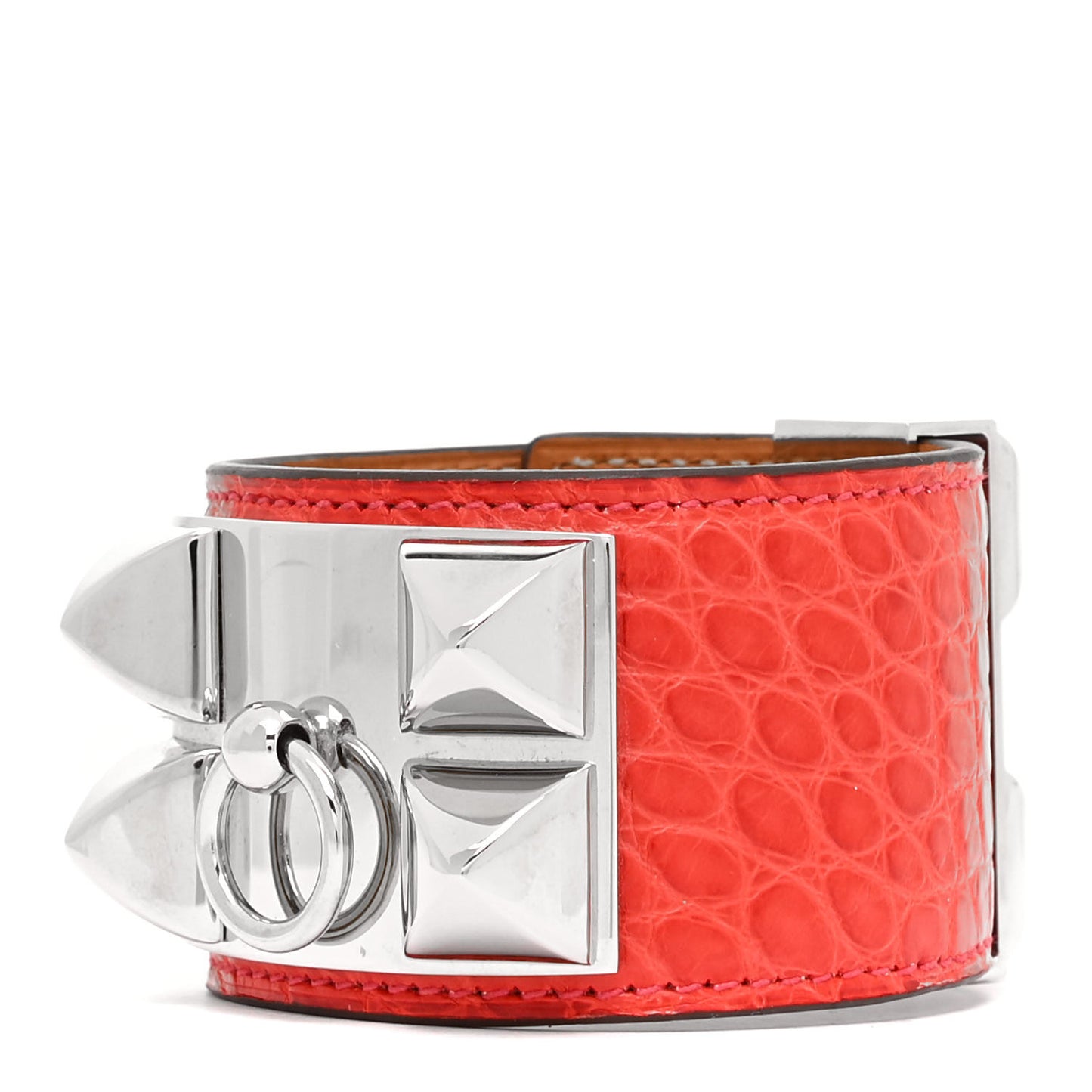 Matte Alligator Collier De Chien CDC Bracelet S Geranium