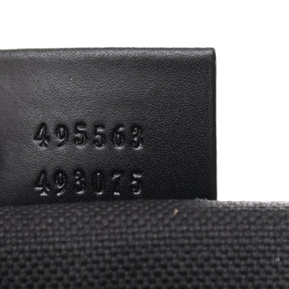 Gucci Soft GG Supreme Monogram Appia Calfskin Web Double Buckle Backpack Black 7 of 12