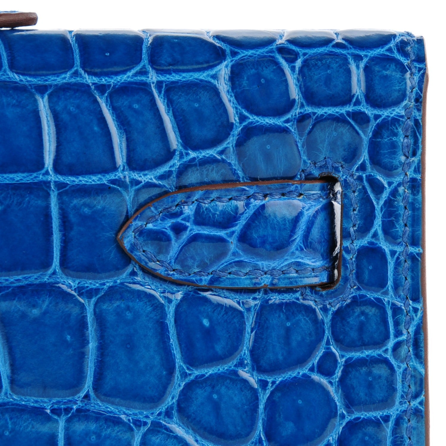 Hermes Shiny Niloticus Crocodile Kelly Cut Pochette Mykonos 10 of 19