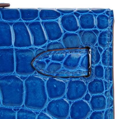Hermes Shiny Niloticus Crocodile Kelly Cut Pochette Mykonos 10 of 19