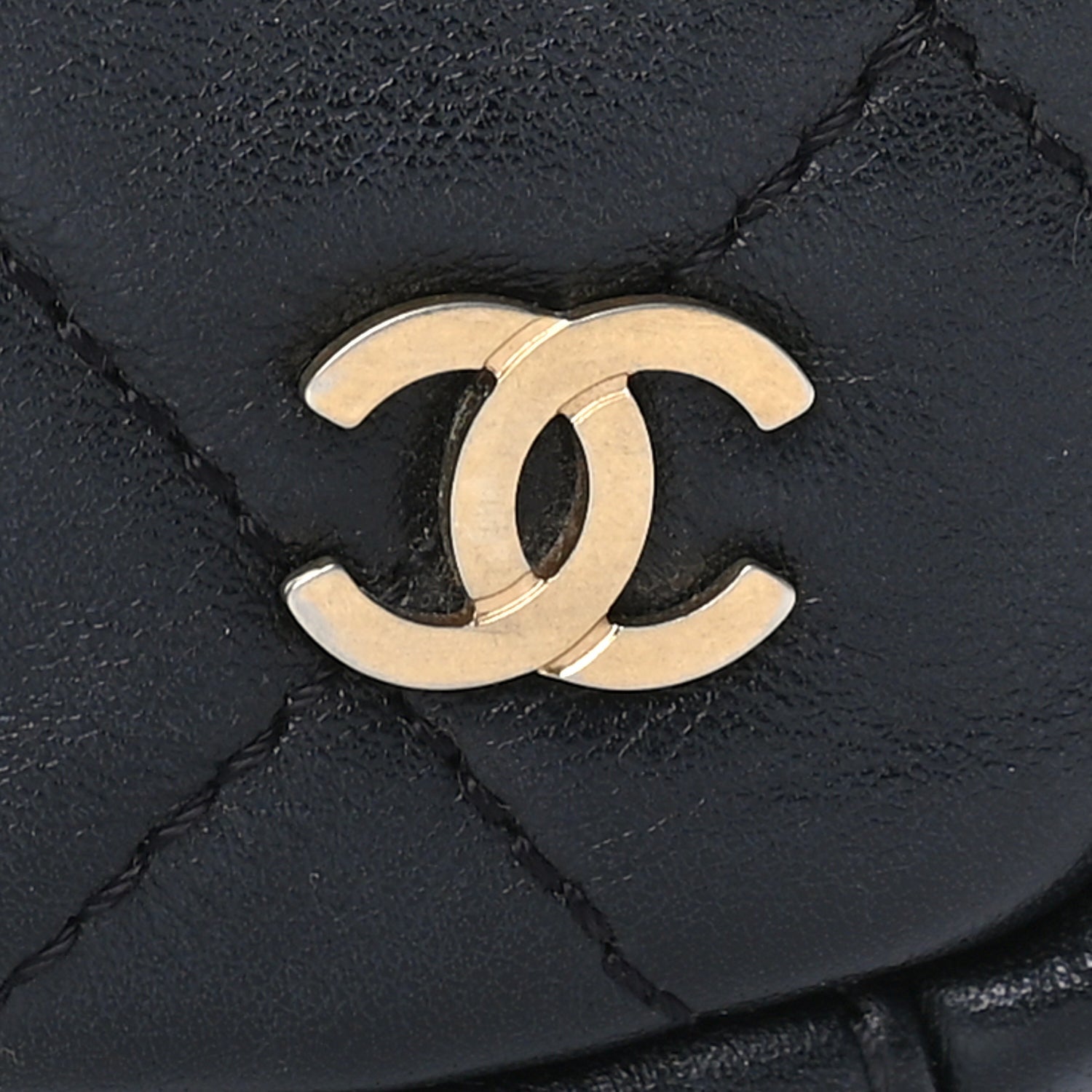 Chanel Lambskin Quilted Small Buckle Camera Case Bag  Black 7 of 7