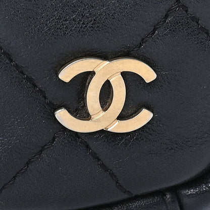 Chanel Lambskin Quilted Small Buckle Camera Case Bag  Black 7 of 7