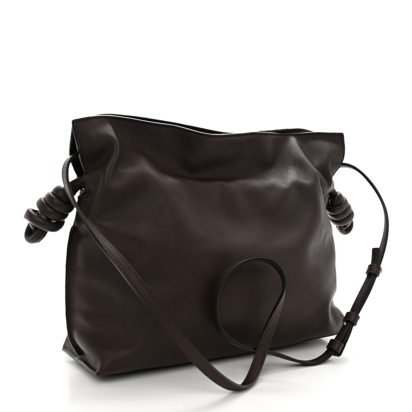 Nappa Medium Flamenco Knot Bag Chocolate