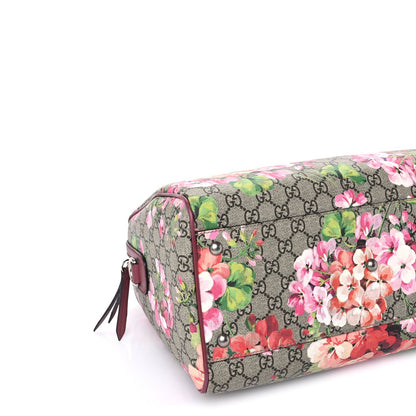 Gucci GG Supreme Monogram Blooms Medium Boston Beige Multicolor Dry Rose 7 of 8