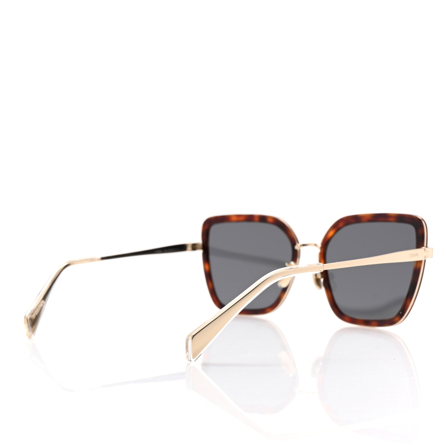 Celine Acetate Square Sunglasses CL 40221U Tortoise 4 of 8