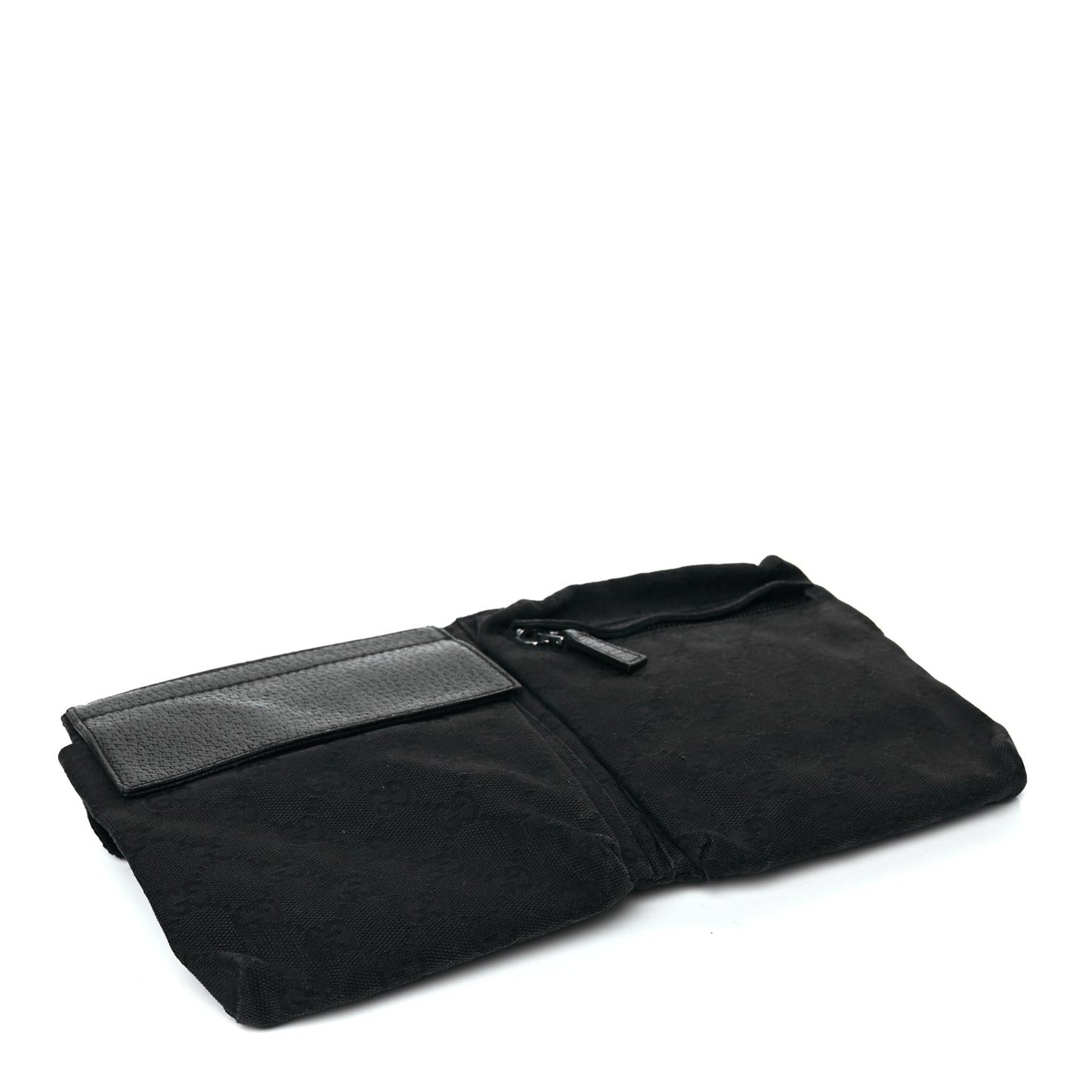 GG Monogram Double Pocket Belt Bag Black