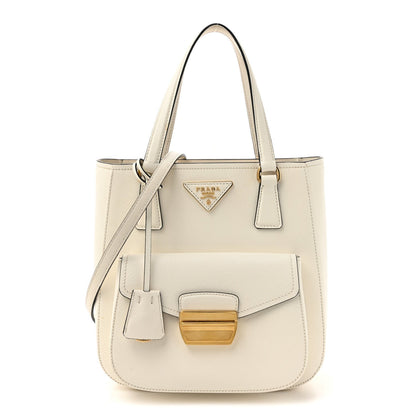 Prada Saffiano Lux Metropolis Tote White 1 of 7