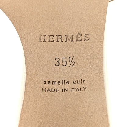 Hermes Calfskin Oasis Sandals 35.5 White 8 of 10