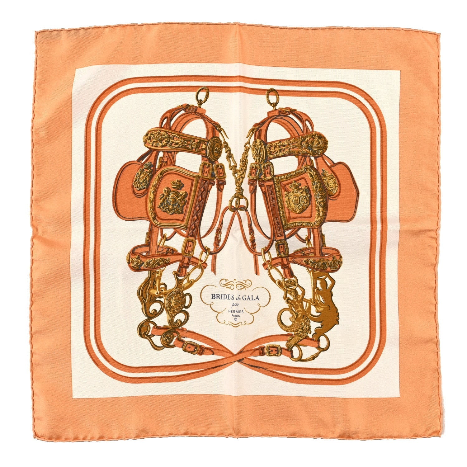 Hermes Silk Brides de Gala Pocket Square Scarf 1 of 3