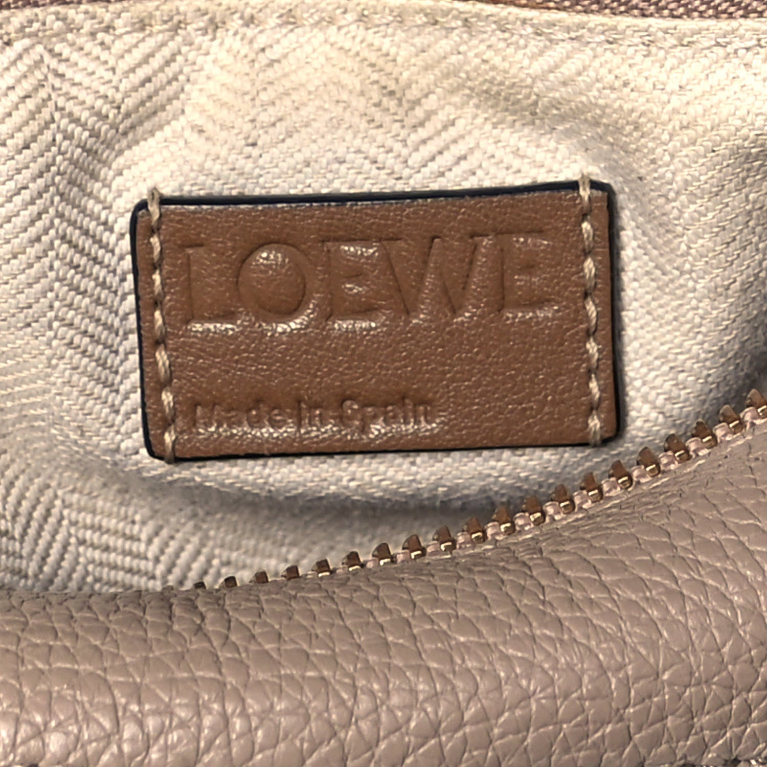 Loewe Grained Calfskin Small Puzzle Bag Sand Mink 6 of 9