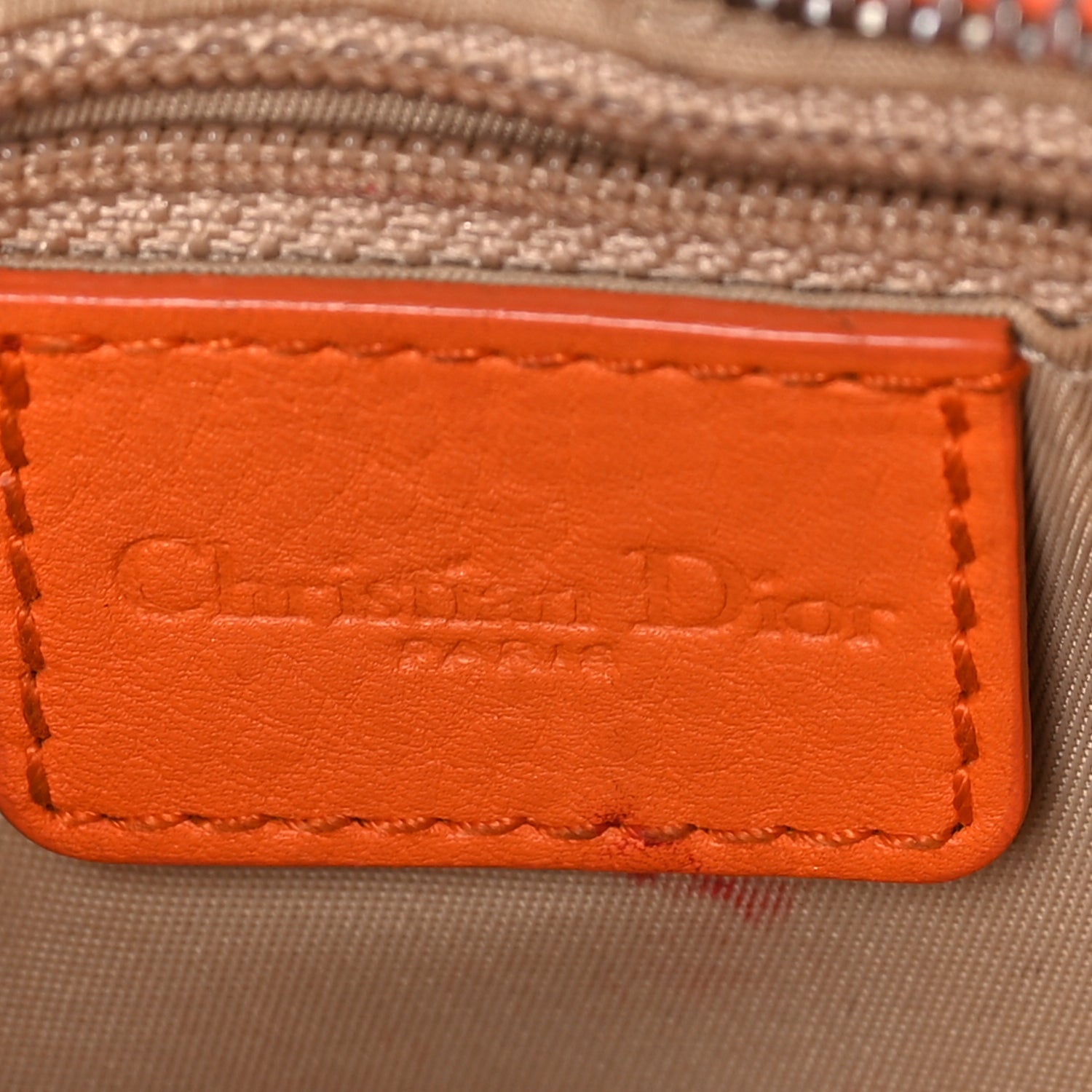 Christian Dior Monogram Shoulder Bag Orange Beige 5 of 7
