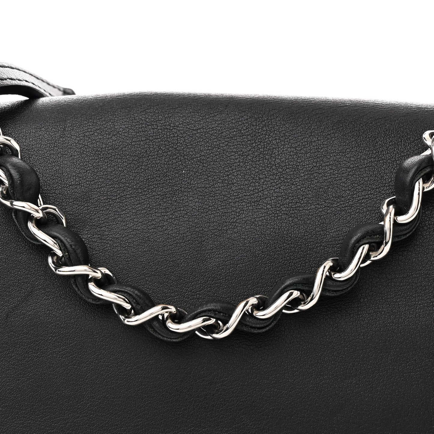 Calfskin Jumbo Tramezzo Flap Black