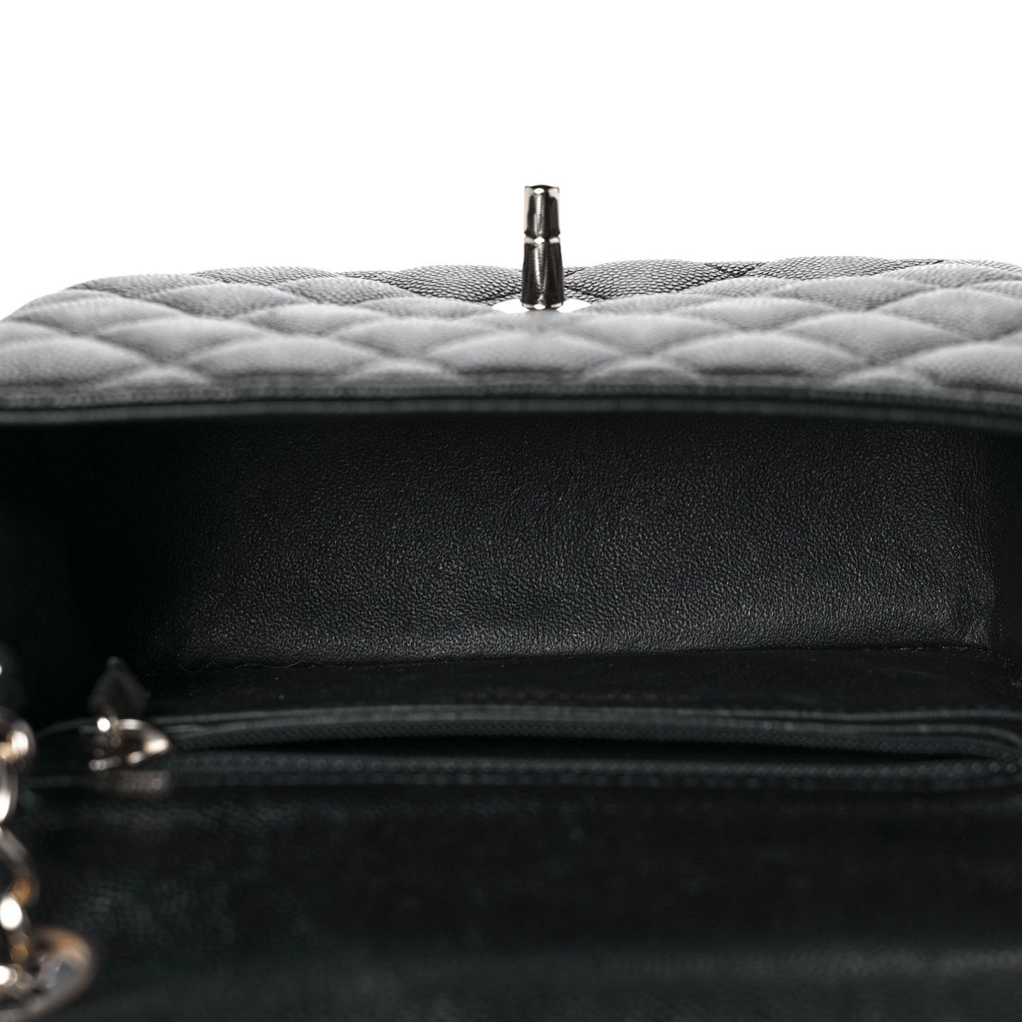 Caviar Quilted Mini Square Flap Black