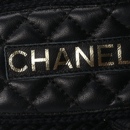 Chanel Cord Lambskin Quilted Logo Mules 36  Black 7 of 8