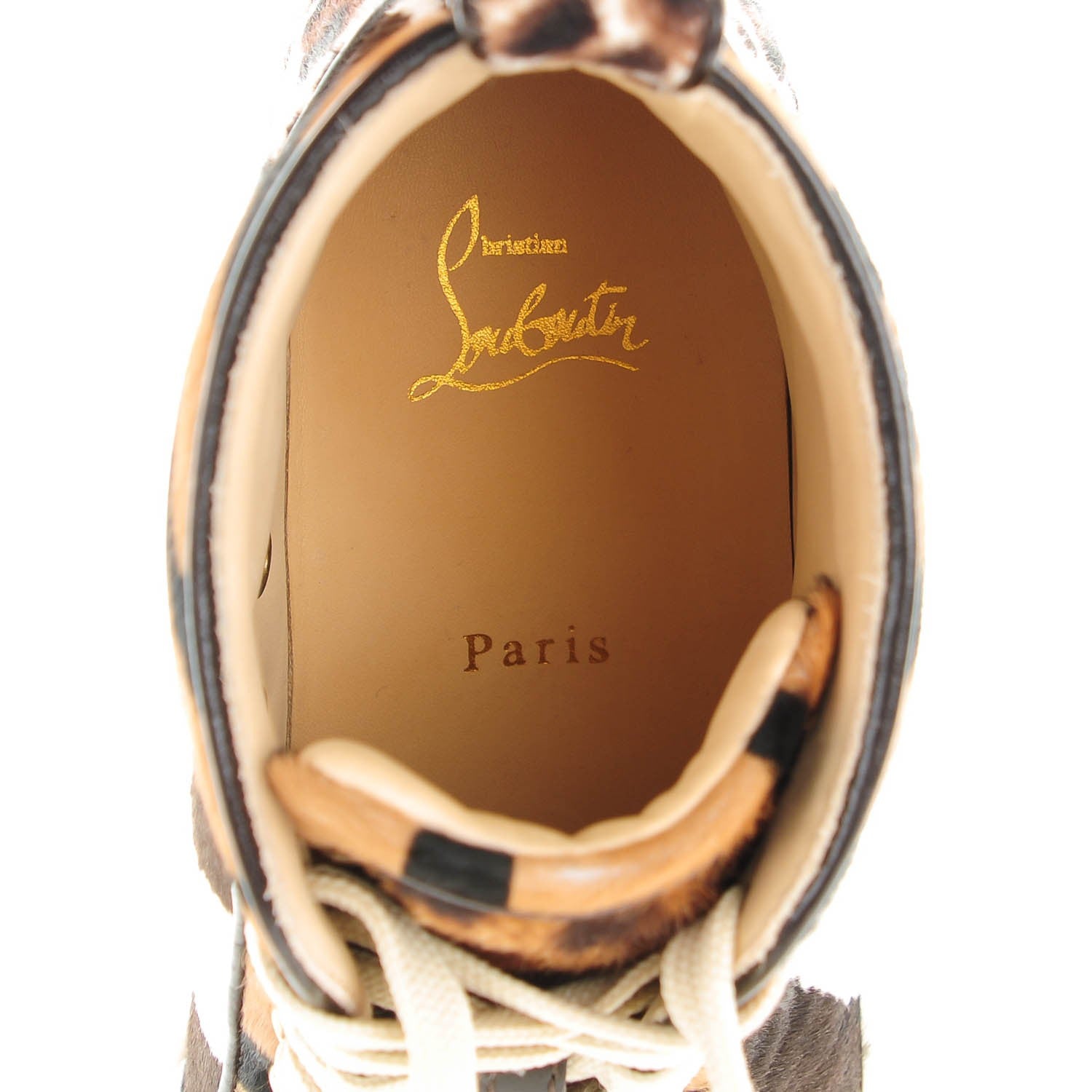 Christian Louboutin Calf Hair Animal Print Rantus Orlato Flat Sneakers 38.5 Multicolor 5 of 9