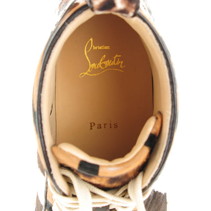 Christian Louboutin Calf Hair Animal Print Rantus Orlato Flat Sneakers 38.5 Multicolor 5 of 9