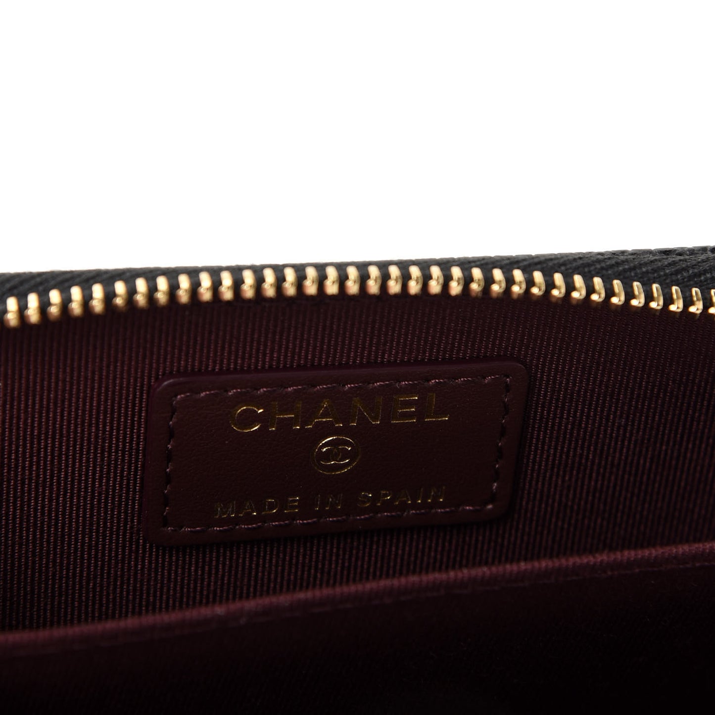 Caviar Quilted Zip Coin Purse Black