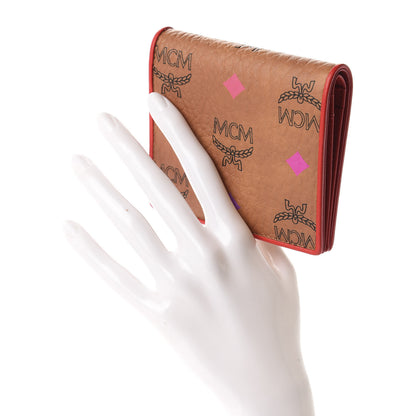 MCM Skyoptic Visetos ID Wallet Spectrum Diamond Cognac 2 of 7