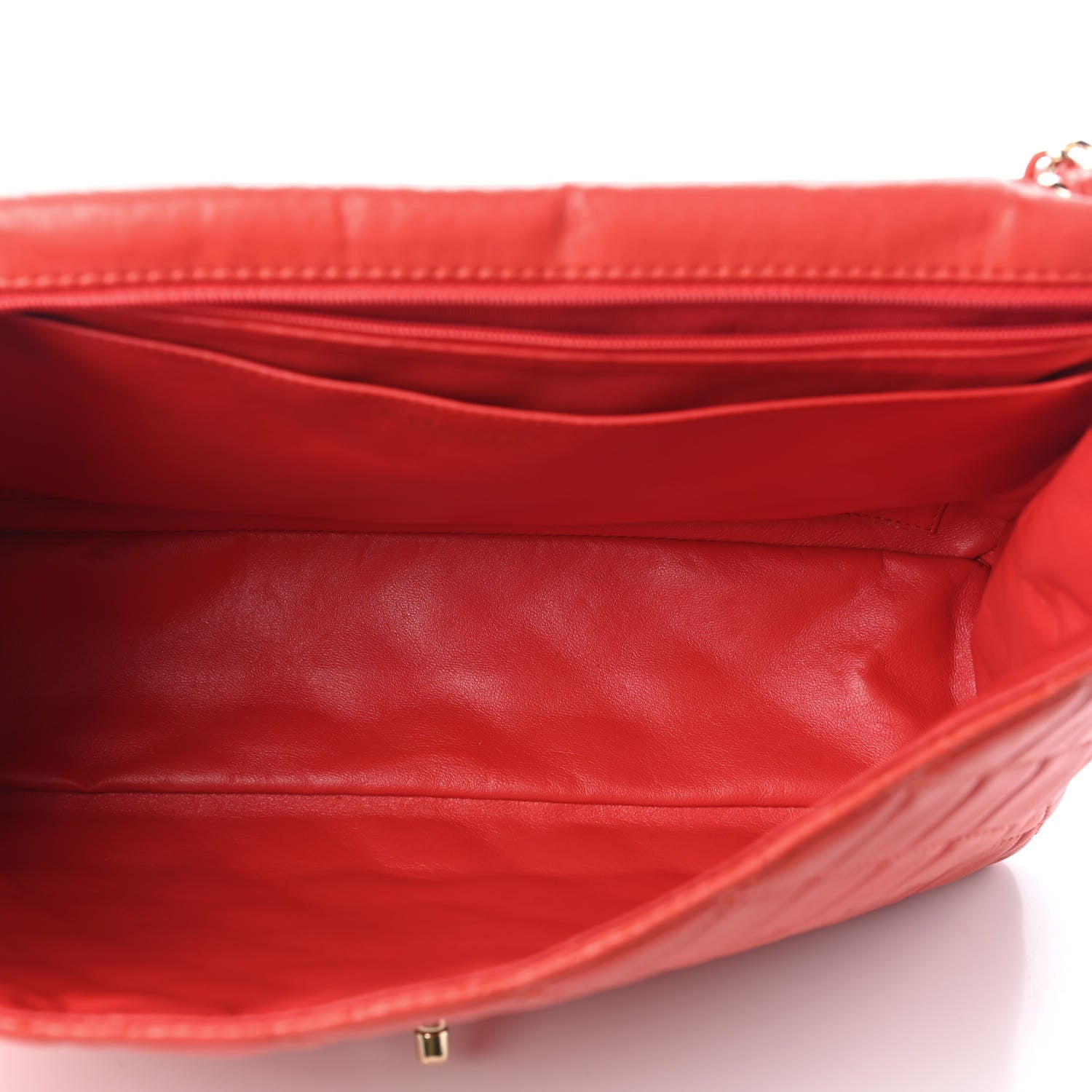 Chanel Lambskin Quilted XL Maxi Single Flap Red 4 of 8