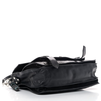 Proenza Schouler Lambskin Karung Ayers Medium Paneled PS1 Satchel Black 3 of 5