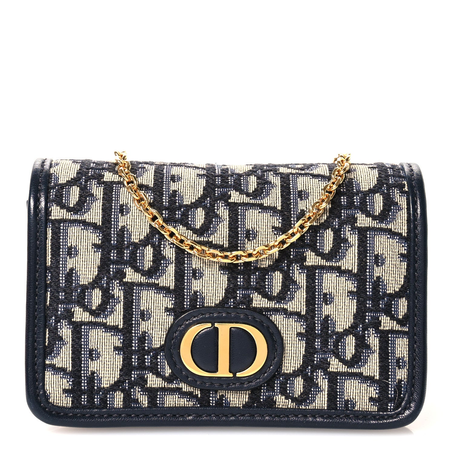 Christian Dior Oblique Nano 30 Montaigne Pouch Blue 1 of 10