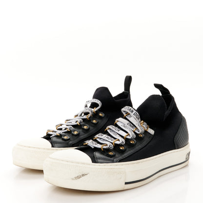 Christian Dior Technical Knit Calfskin Womens Walk'N'Dior High Top Sneaker 38.5 Black 4 of 10