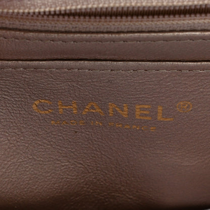 Chanel Metallic Lambskin Perforated Mini Rectangular Flap Light Gold 6 of 7