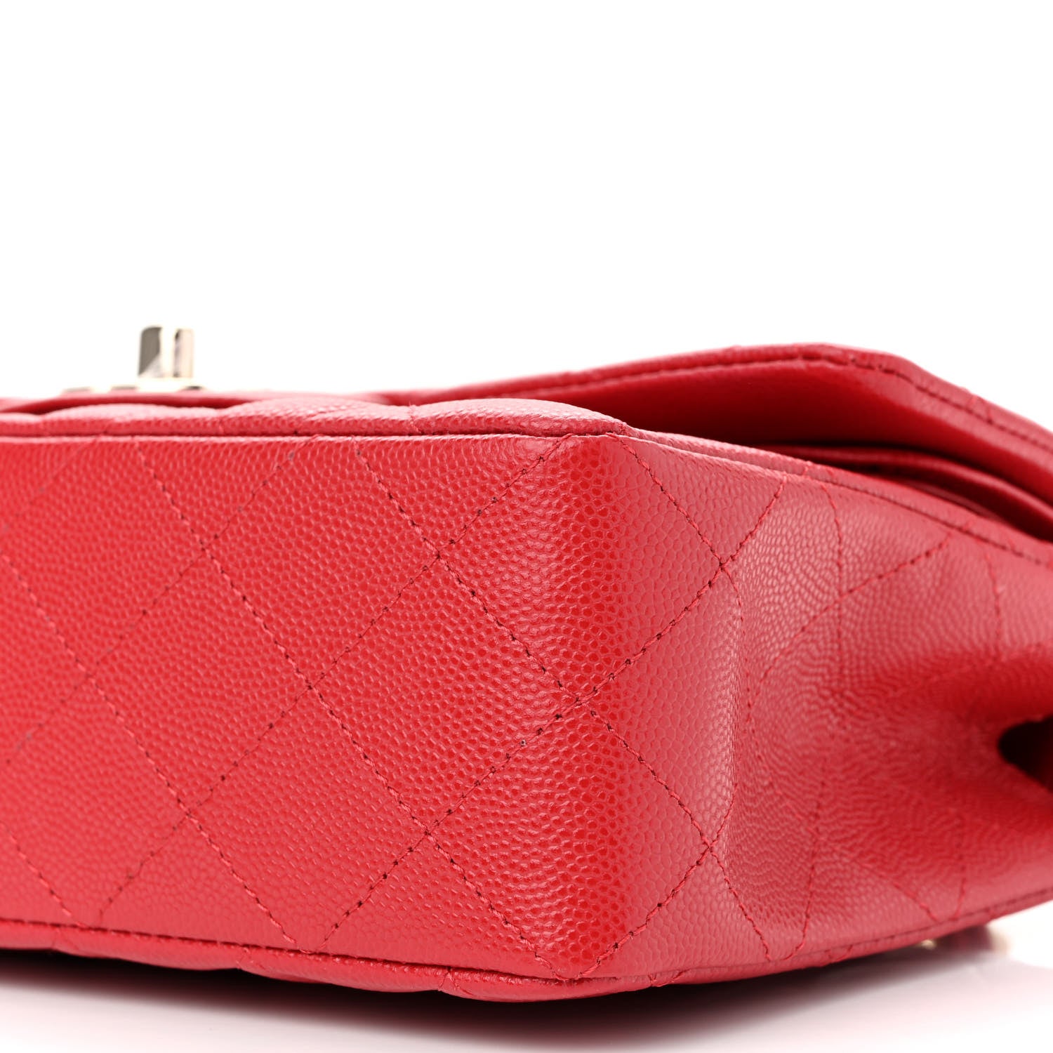 Chanel Caviar Quilted Small Double Flap Red 10 of 11