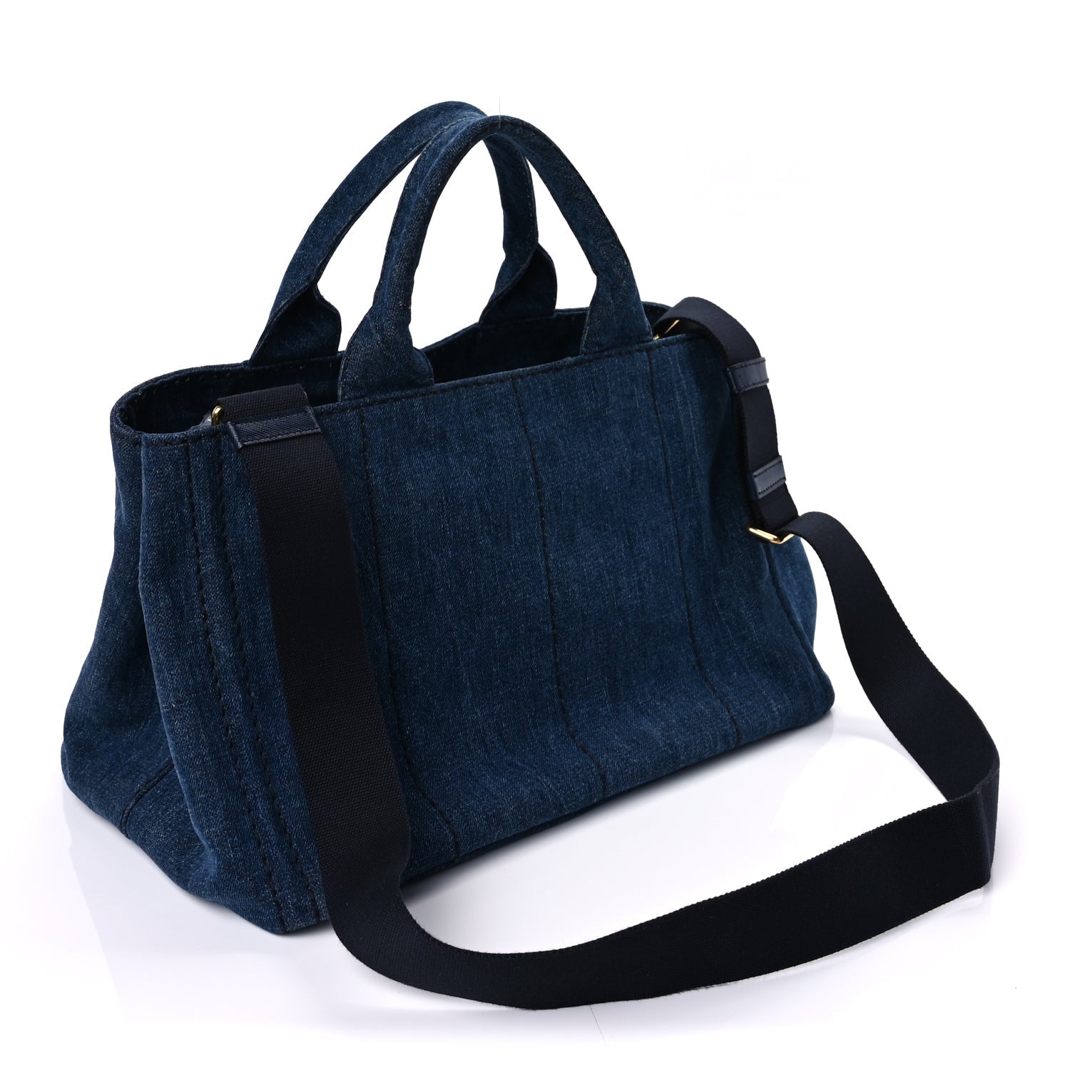 Prada Denim Canapa Logo Tote  Avio 2 of 8