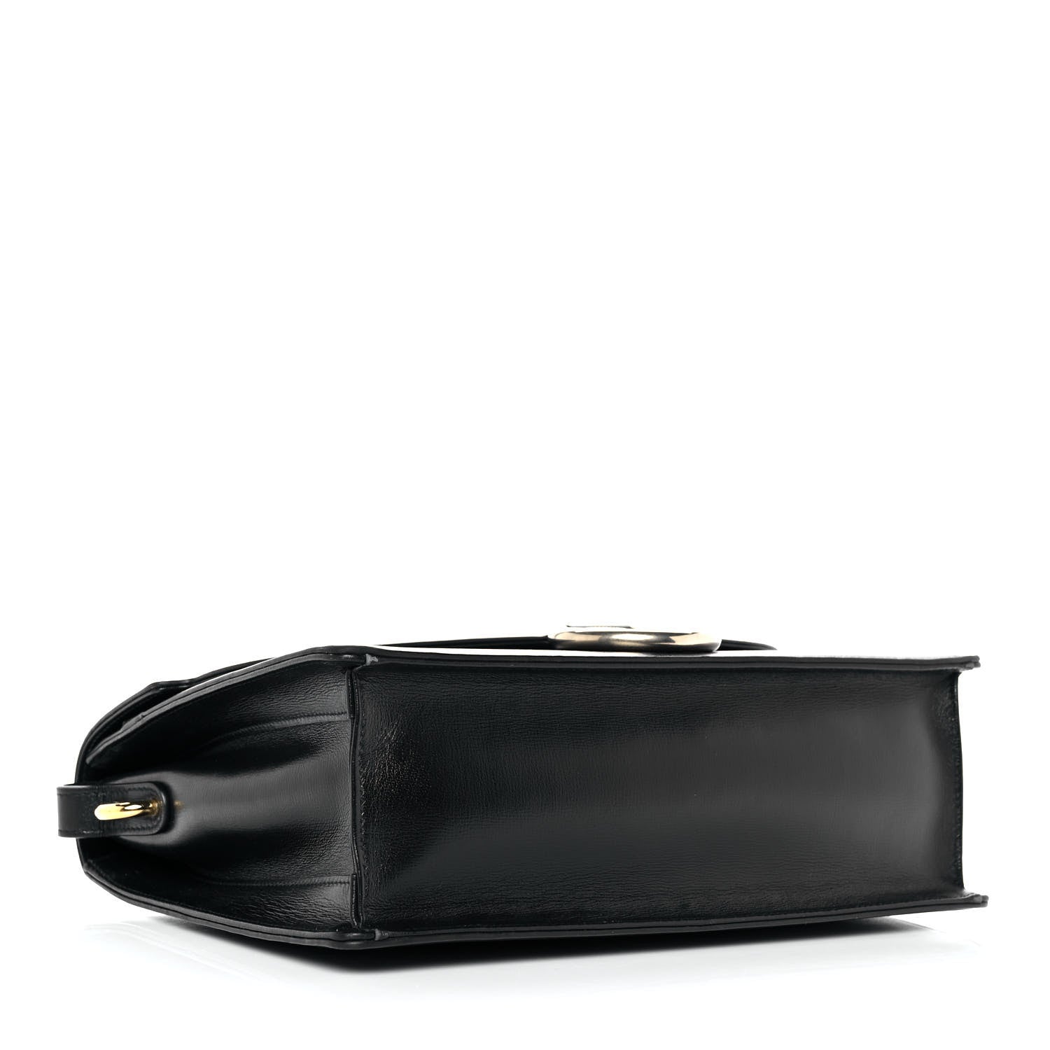 Gucci Textured Calfskin Medium Torchon GG Ring Shoulder Bag Black 4 of 10