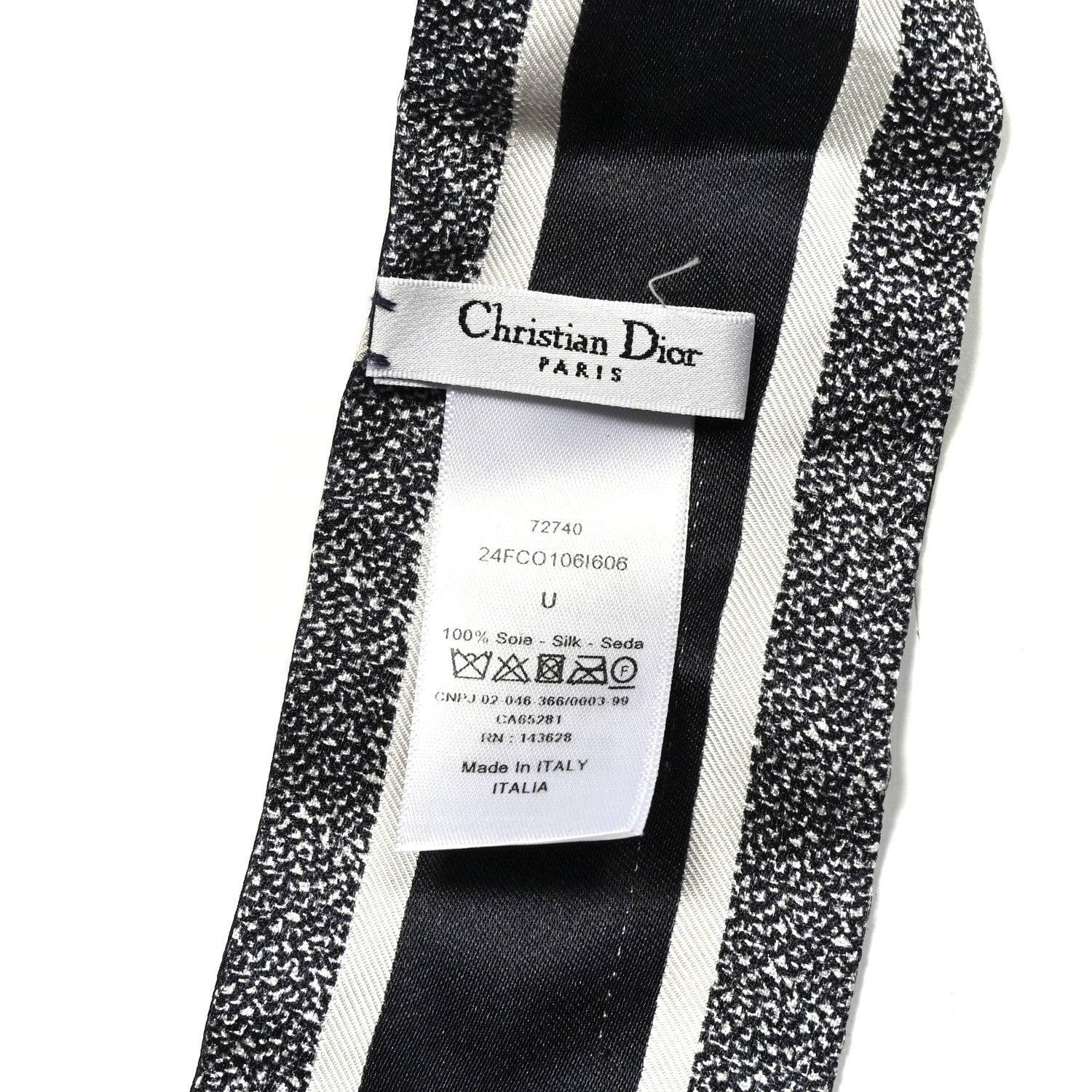 Christian Dior Silk Twill D-Floral Mitzah Scarf Blue Multicolor 4 of 4