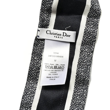Christian Dior Silk Twill D-Floral Mitzah Scarf Blue Multicolor 4 of 4