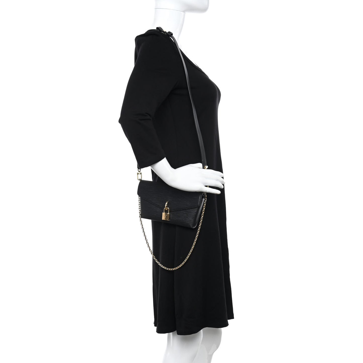 Epi Padlock On Strap Black