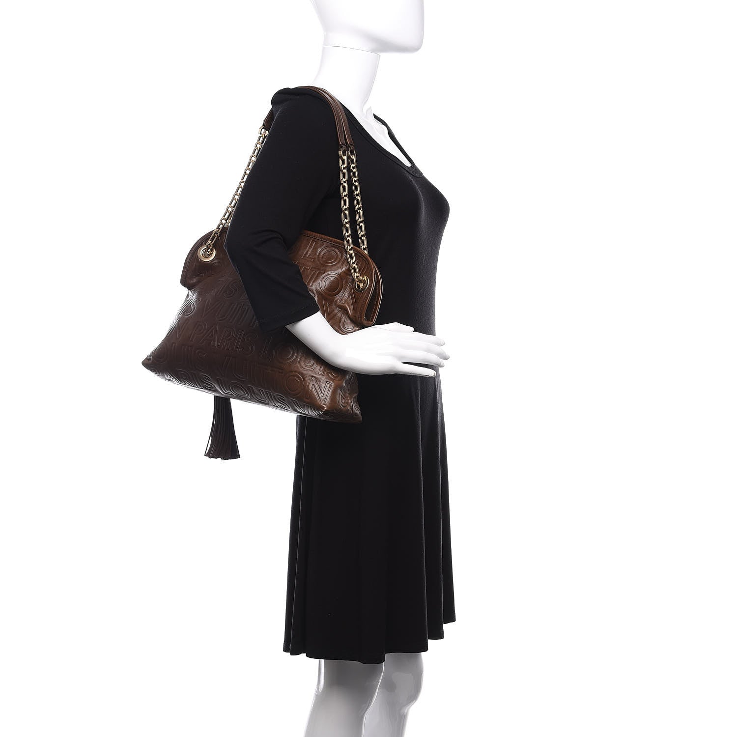 Louis Vuitton Monogram Paris Souple Whisper PM Chocolate 2 of 10