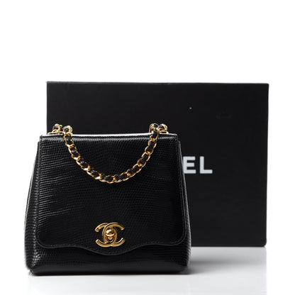 Chanel Lizard Mini Single Flap Black 14 of 14