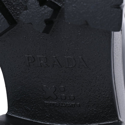 Prada Spazzolato Rois Metal Triangle Logo Mens Monolith 55mm Loafers 8 Black 7 of 7