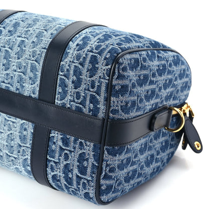 Christian Dior Denim Oblique Groove 25 Bag Blue Denim 8 of 8